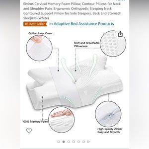 Elviros cervical memory foam pillow